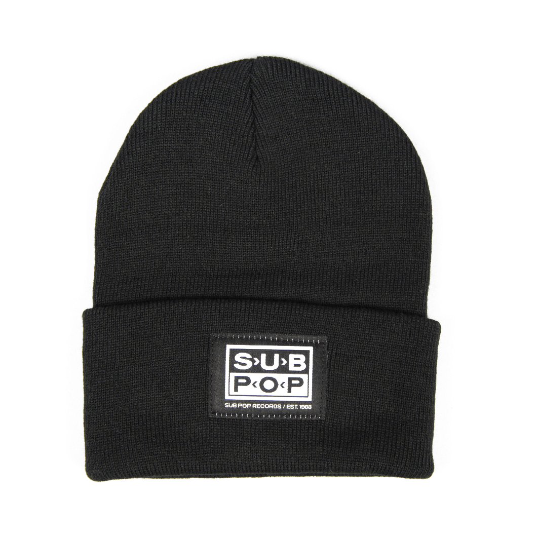 SUB POP / Knit Hat Small Logo Patch Black