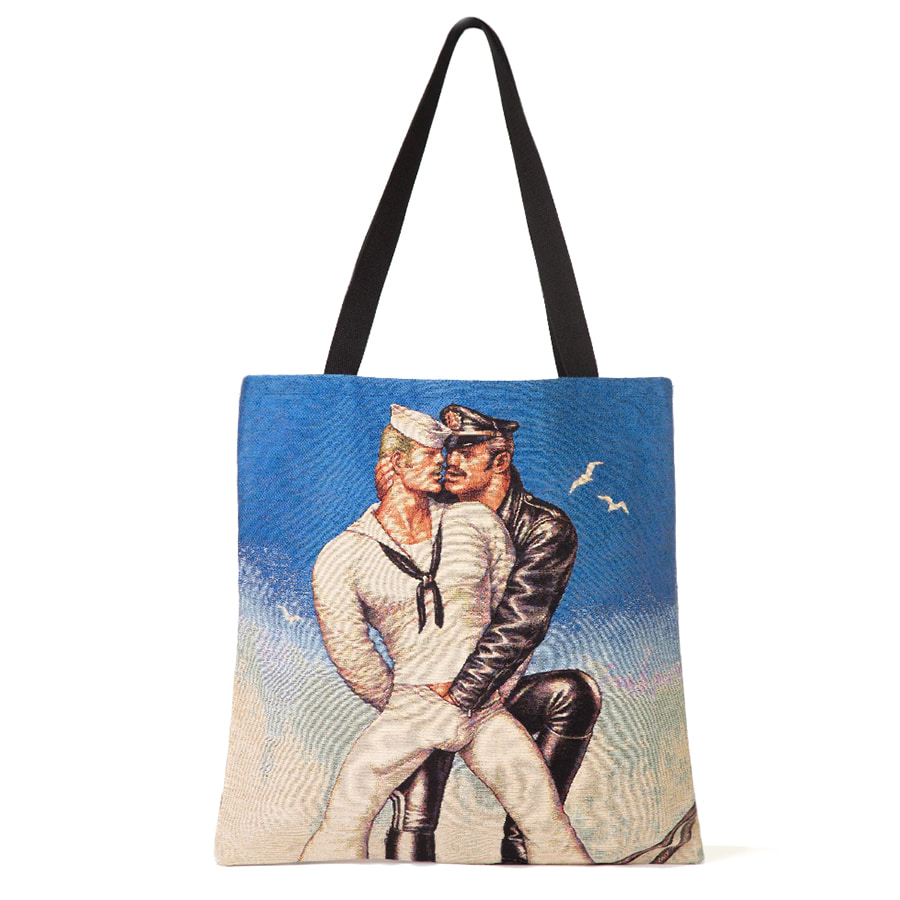TOM OF FINLAND / Sailor and Leatherman Tapestry Tote Bag